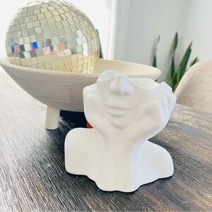Woman half face floral vase new